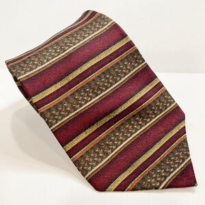 Mulberry Mens Italian Silk Tie Necktie‎ Handmade Striped Southwest Classic